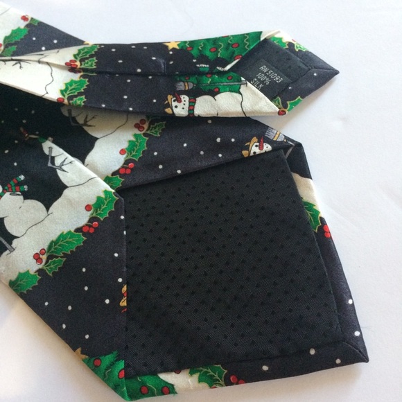 Holidays Snowmen necktie Christmas 100% silk - Picture 6 of 6